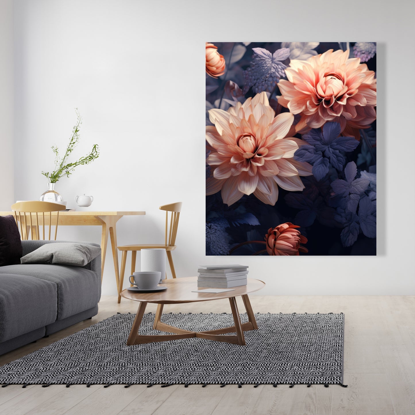 Pink and Purple Coral Canvas | Home Decor Accent Art