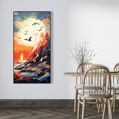 Towards danger - 36"x36" Framed canvas