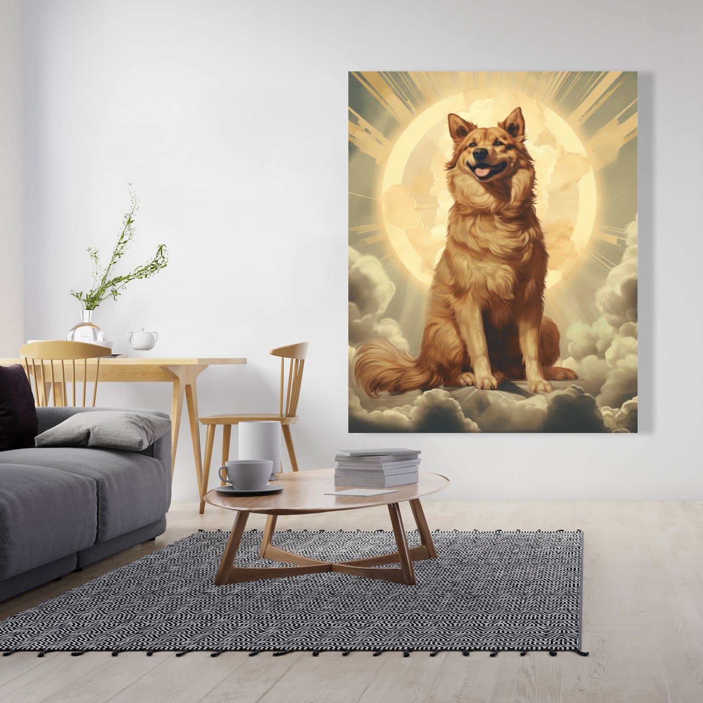 Man's best angel - 32"x32" Canvas