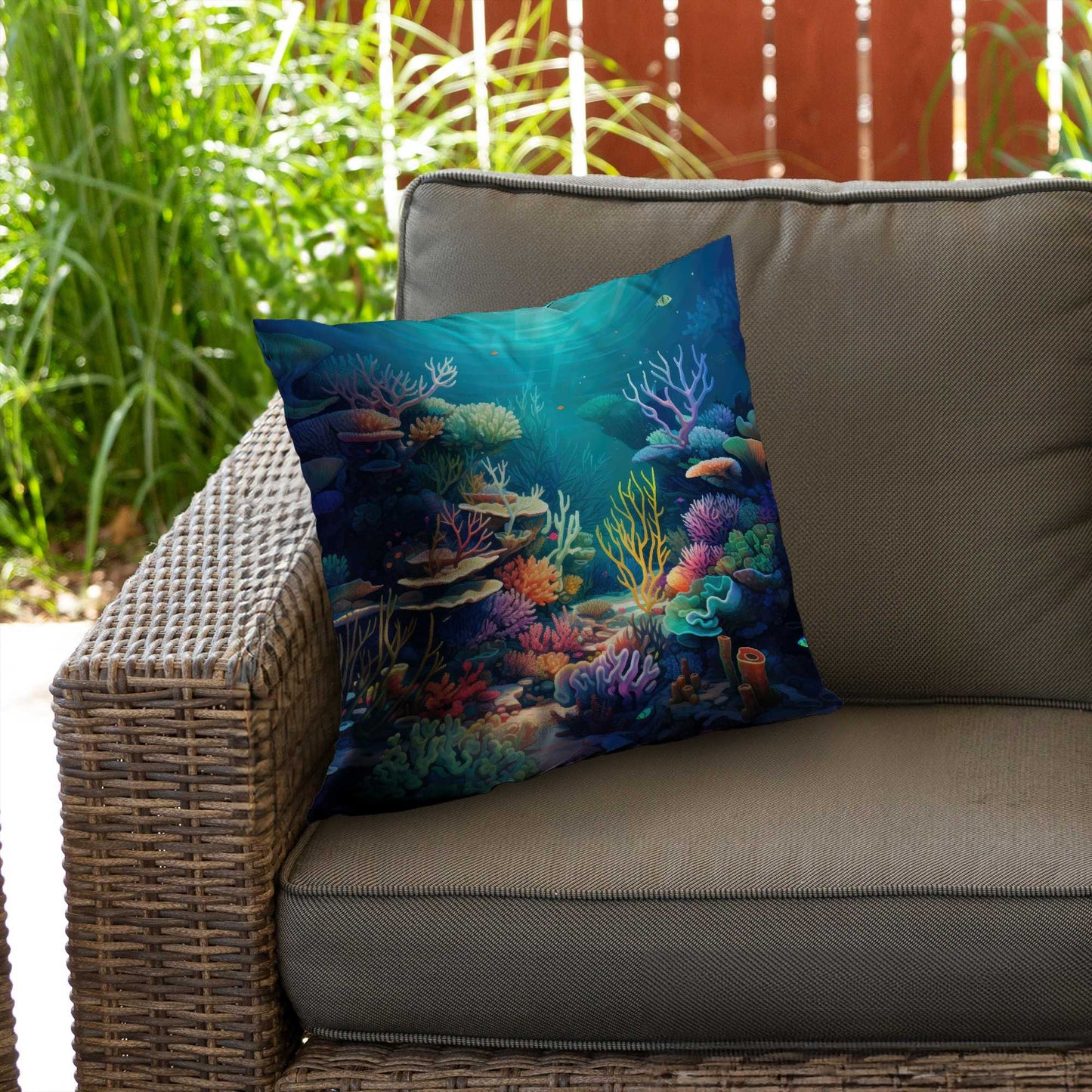 Filled with Life Poly Twill Throw Pillow | Home Decor Accent