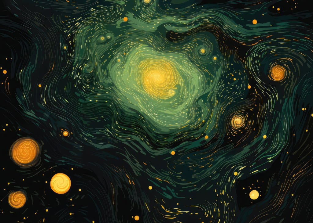 Illuminated in Space Yellow Indoor Outdoor Door Mat | Decor