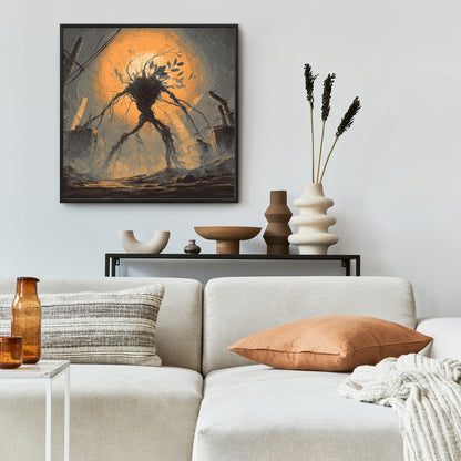 Final warning - 24"x24" Framed canvas