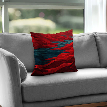 Red Sea Poly Twill Throw Pillow - Stylish Home Decor Accent