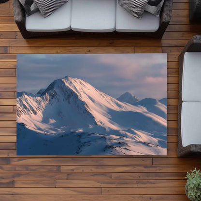 Tapis d'extérieur bleu Icy Peaks pour une décoration intérieure élégante