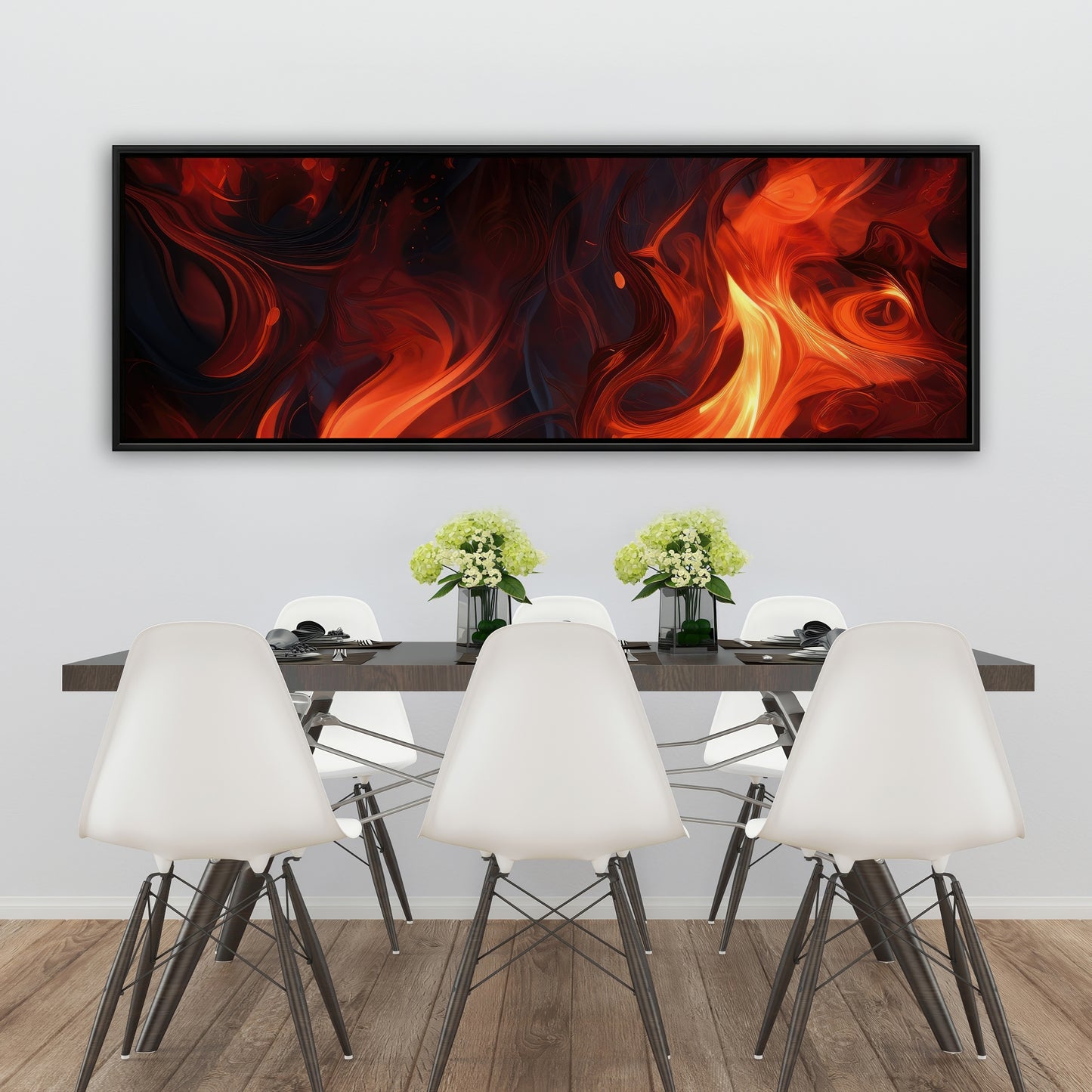 Fires of heck - 36"x36" Framed canvas