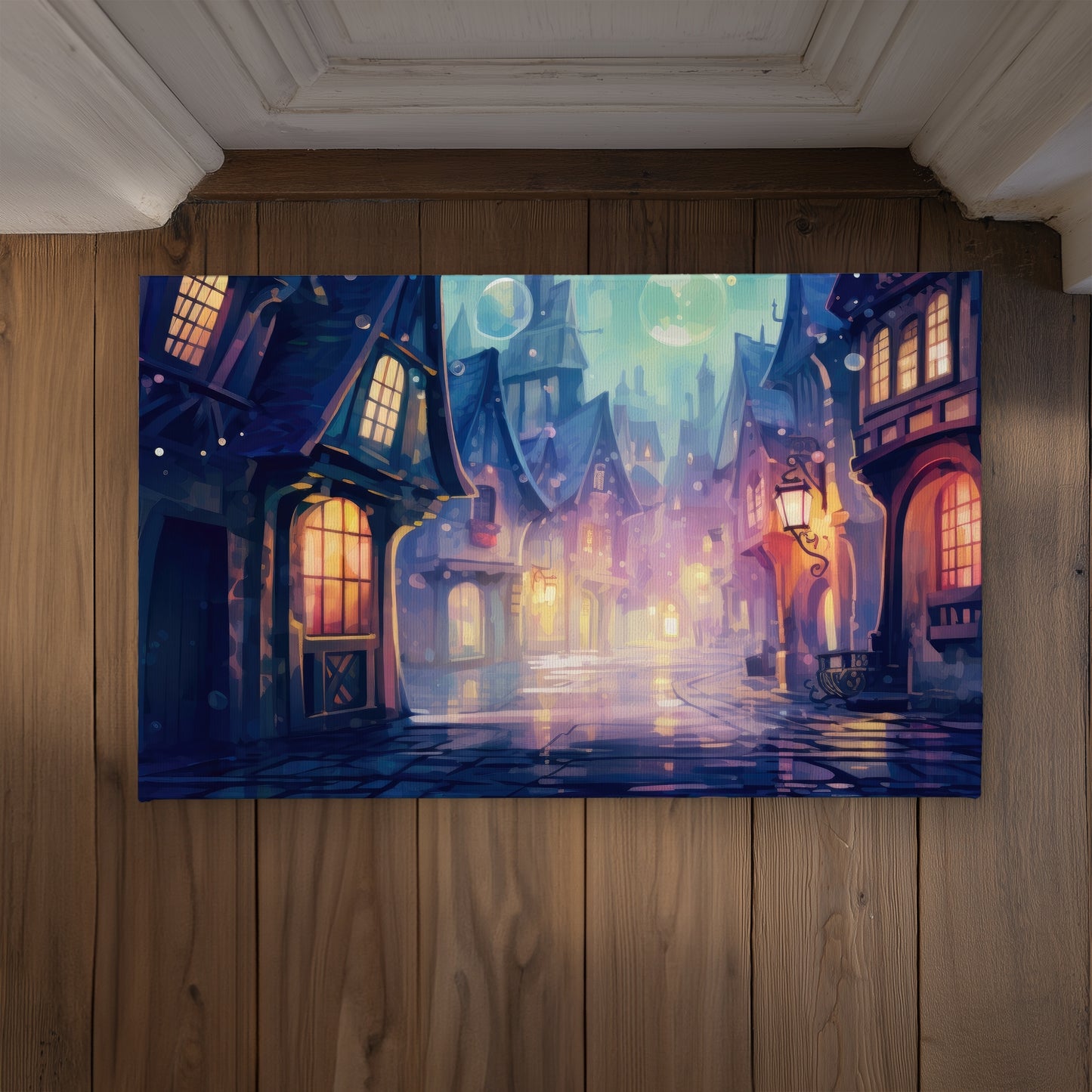 Bubble Ville White Indoor Outdoor Door Mat | Home Decor