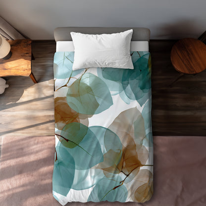 Housse de couette Feuilles translucides | Parure de lit élégante pour la maison