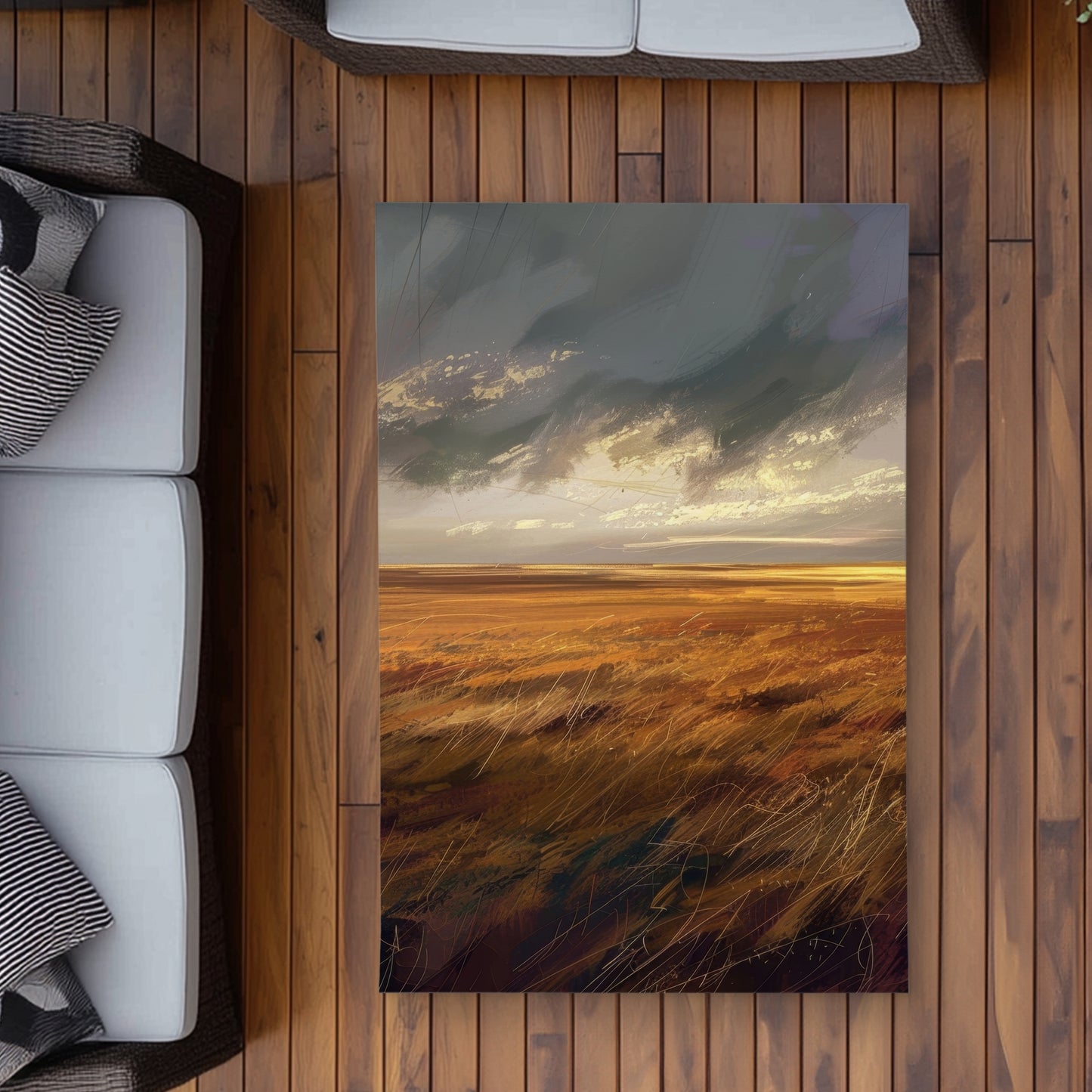 Before the storm - Brown Outdoor Area Rug for Home Decor