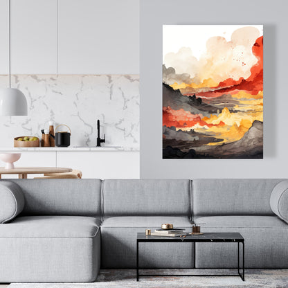 Scolding Land - White Canvas Art for Elegant Home Decor