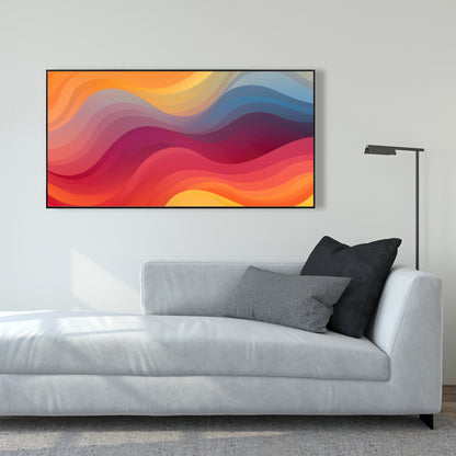 Cloudy Sky - Blue Framed Canvas for Home Decor | Wall Art
