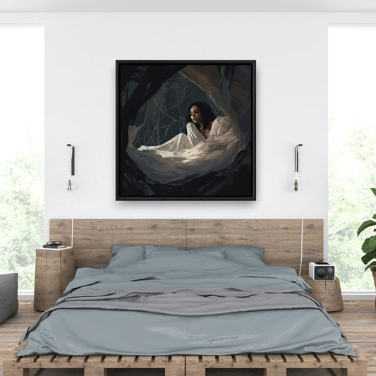 Spider princess - 36"x36" Framed canvas