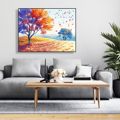 Spring breeze - White Framed Canvas Home Decor Art Piece