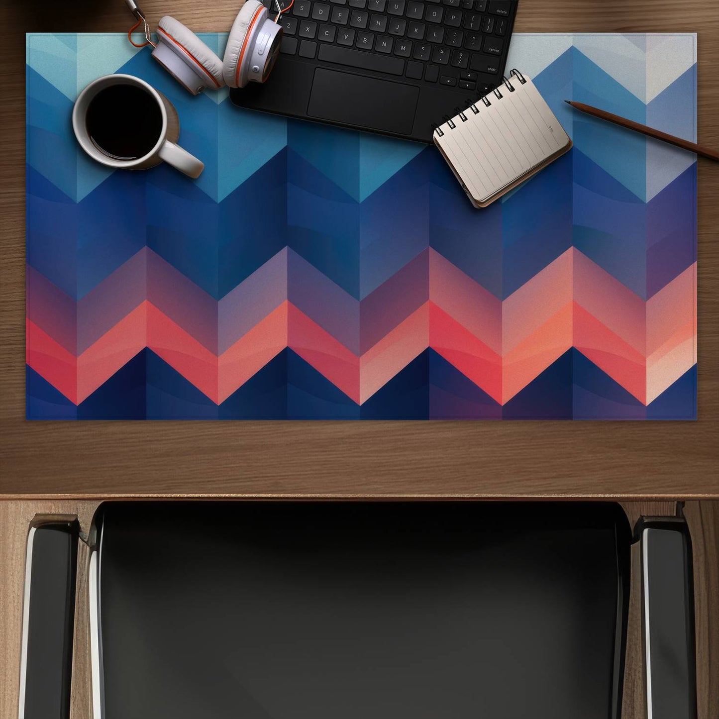 Heat Waves Red Gaming Mat | Stylish Home Decor Accessory