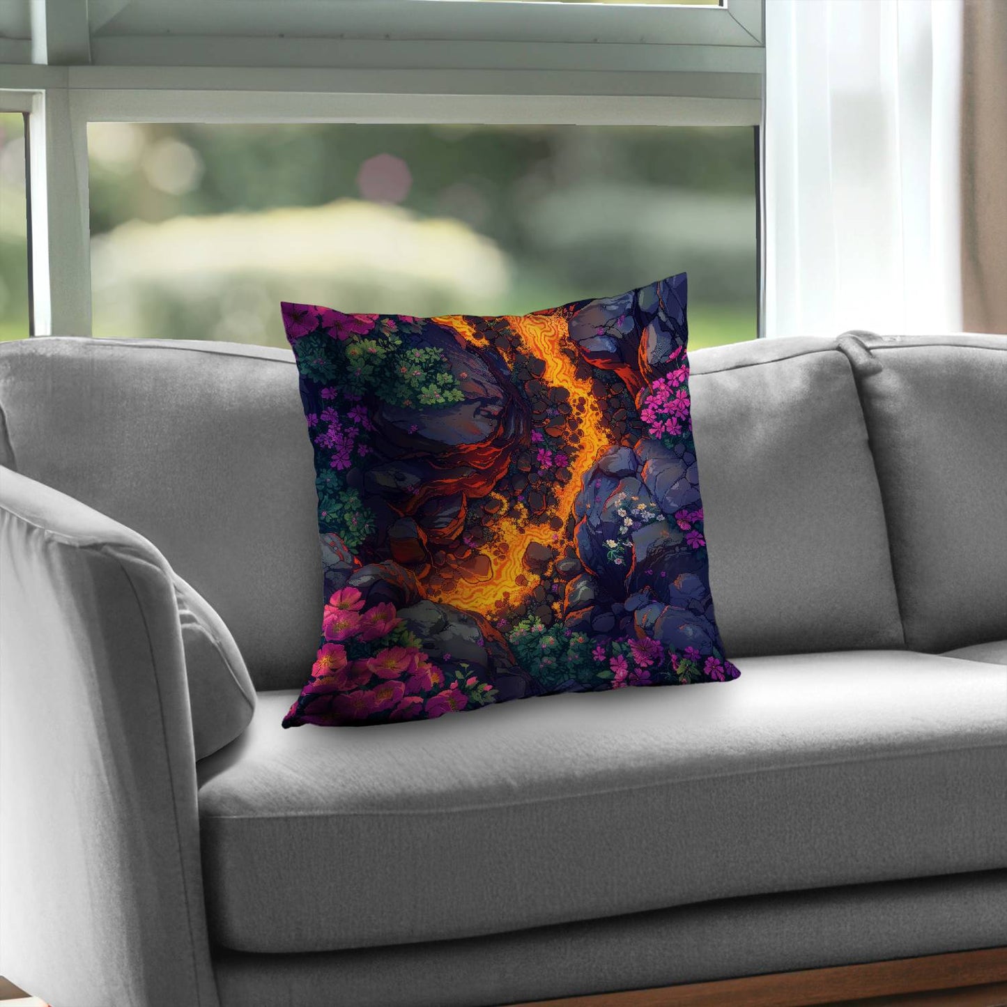 Hot river - Throw pillow - Print on demand