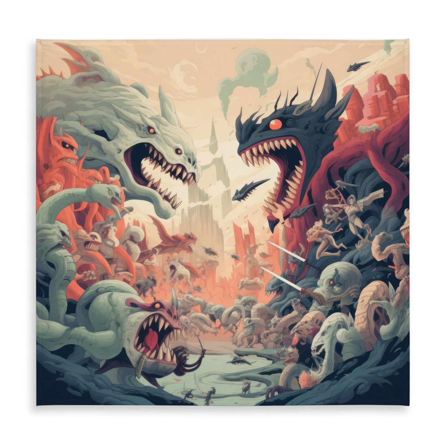 Ultimate Fight Coral Tablecloth | Indoor Outdoor Home Decor