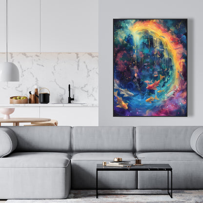 Milky wave - 36"x36" Framed canvas