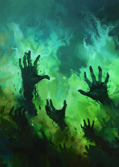 Hands of despair - 17"x24" Bath mat