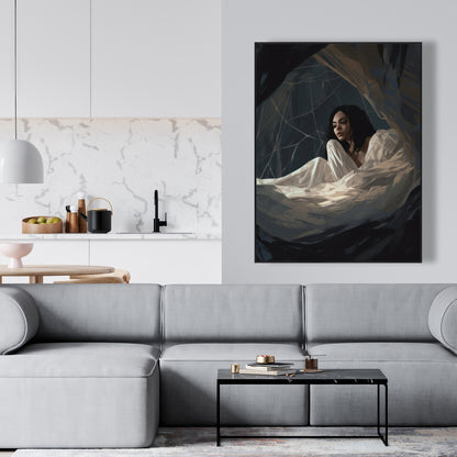 Spider princess - 36"x36" Framed canvas