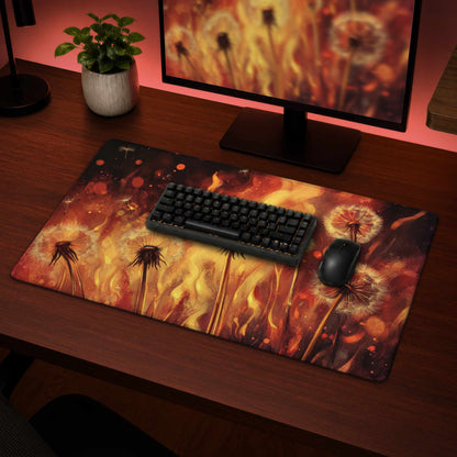 Dandy Fire Desk Mat - Stylish Home Decor for Your Workspace