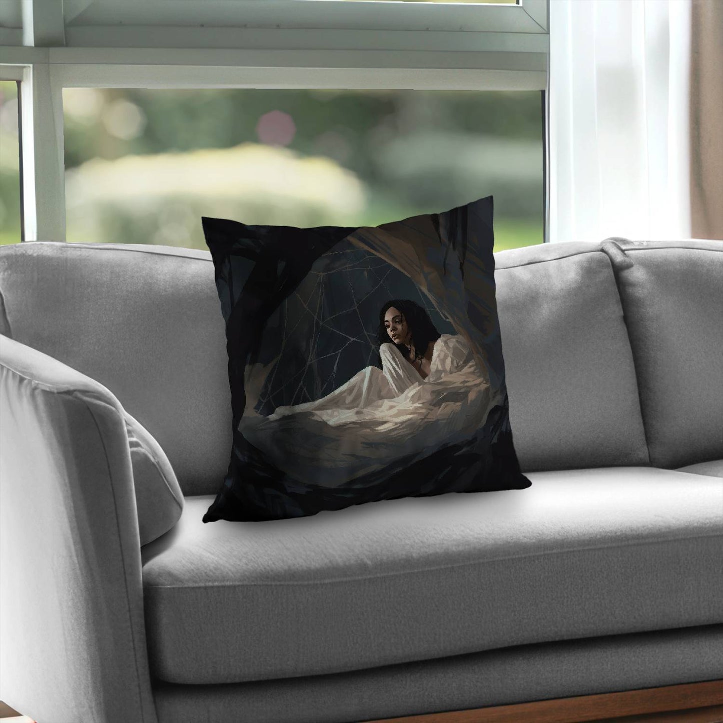 Spider princess Poly Twill Throw Pillow - Home Decor Accent
