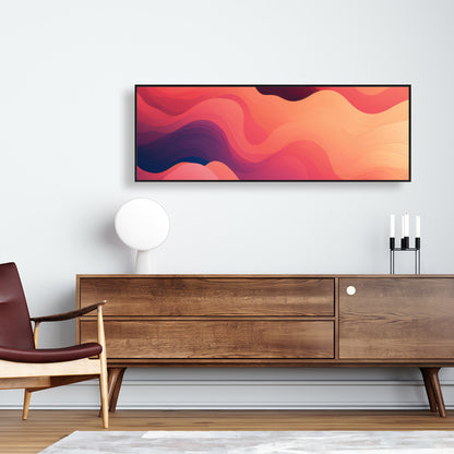 Ethereal Smoke - Pink Framed Canvas for Home Decor