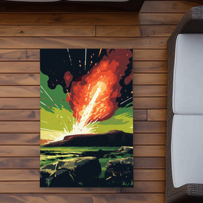 The Crash - Orange Outdoor Area Rug for Home Decor