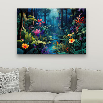 The Beauty of Nature - Black Canvas Home Decor Art Print