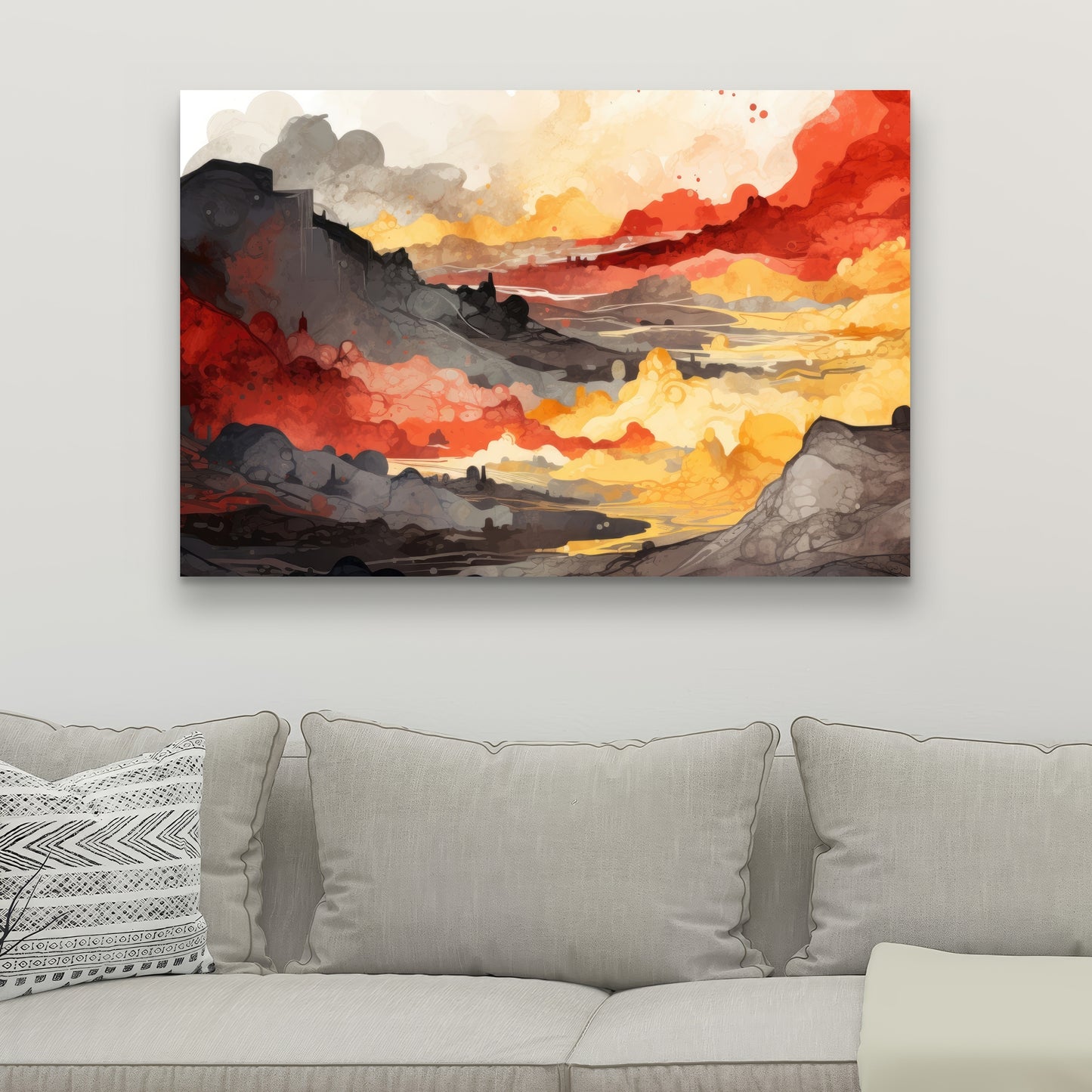 Scolding Land - White Canvas Art for Elegant Home Decor