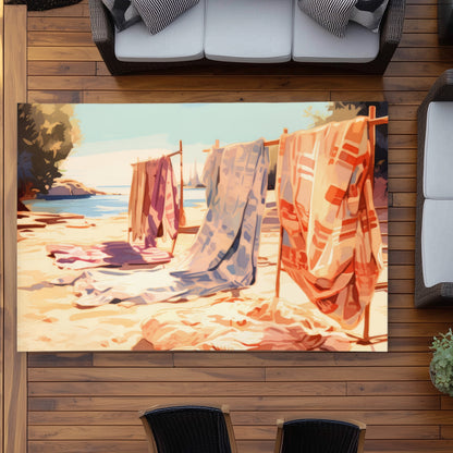 Warm Sands - Orange Outdoor Area Rug for Home Decor