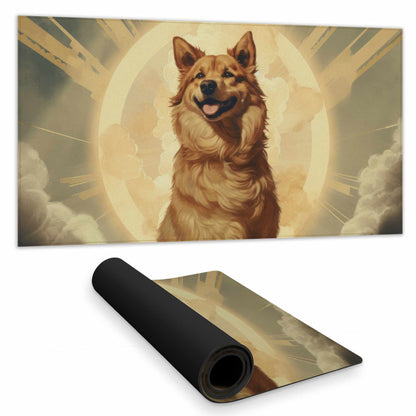 Tapis de bureau "Man's Best Angel" | Accessoire de décoration élégant