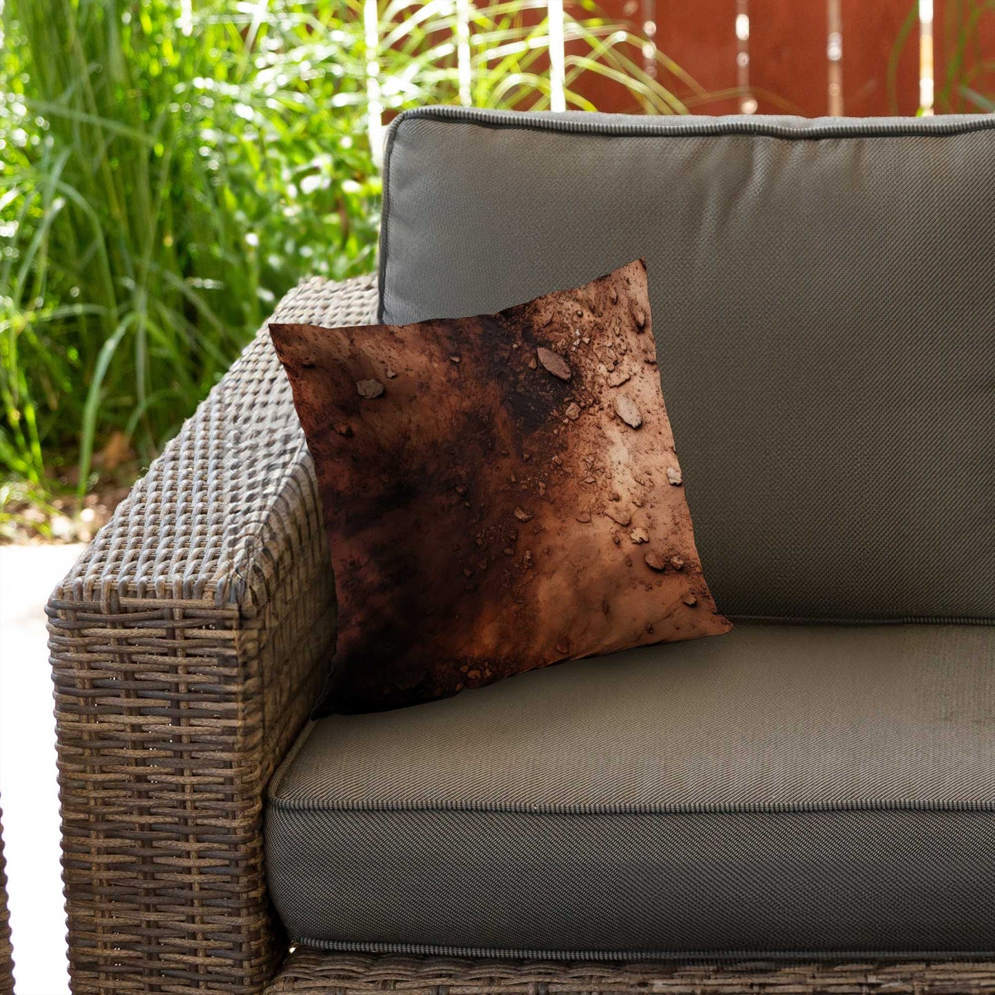 Digging Brown Poly Twill Throw Pillow Insert for Home Decor