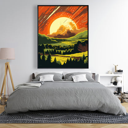 Last Days - Orange Framed Canvas for Home Decor | Art