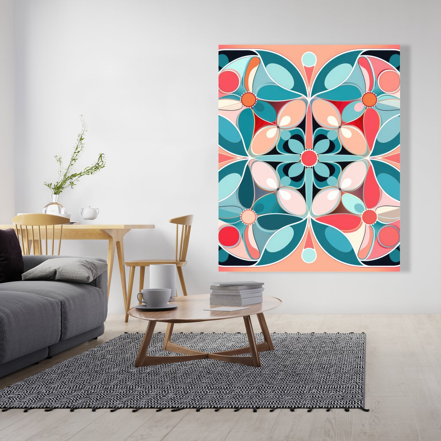 Sweet curves - White Canvas for Elegant Home Decor