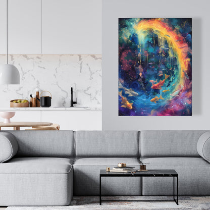 Milky Wave - Red Canvas Art for Stunning Home Decor