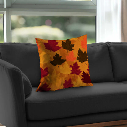 Autumn Glow Leaves Throw Pillow - Cozy Home Decor Accent