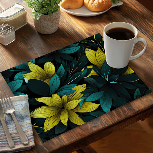 Potent Turquoise Polyester Placemat | Stylish Home Decor