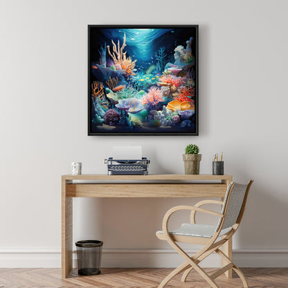 The Reef - Coral Framed Canvas for Stunning Home Decor