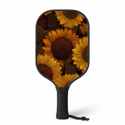 Ensemble de raquettes de pickleball décontractées Golden Glow Blooms | Équipement sportif