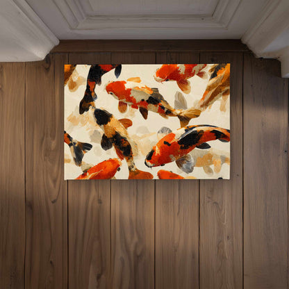 Koi Dance Flow Door Mat - Indoor Outdoor Home Decor Mat