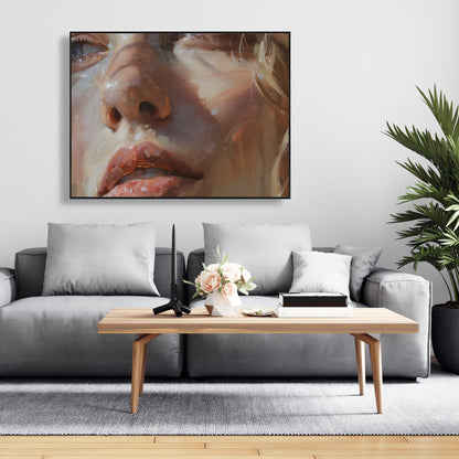 Pulp Beige Framed Canvas - Stylish Home Decor Art Piece