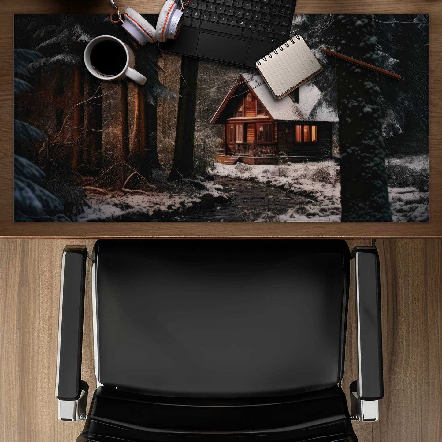 By the river - Brown Desk Mat for Home Decor and Style