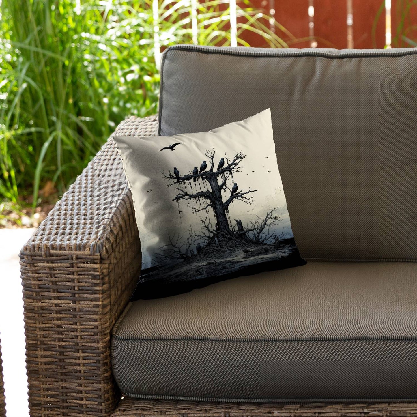 Standing alone - Throw pillow - Print on demand