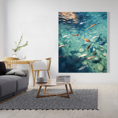 Caustic fish - 32"x32" Canvas