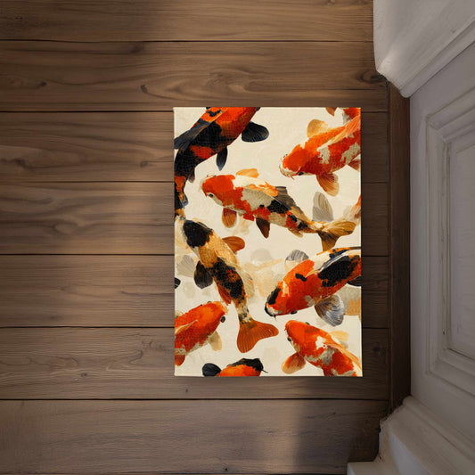 Koi Dance Flow Door Mat - Indoor Outdoor Home Decor Mat