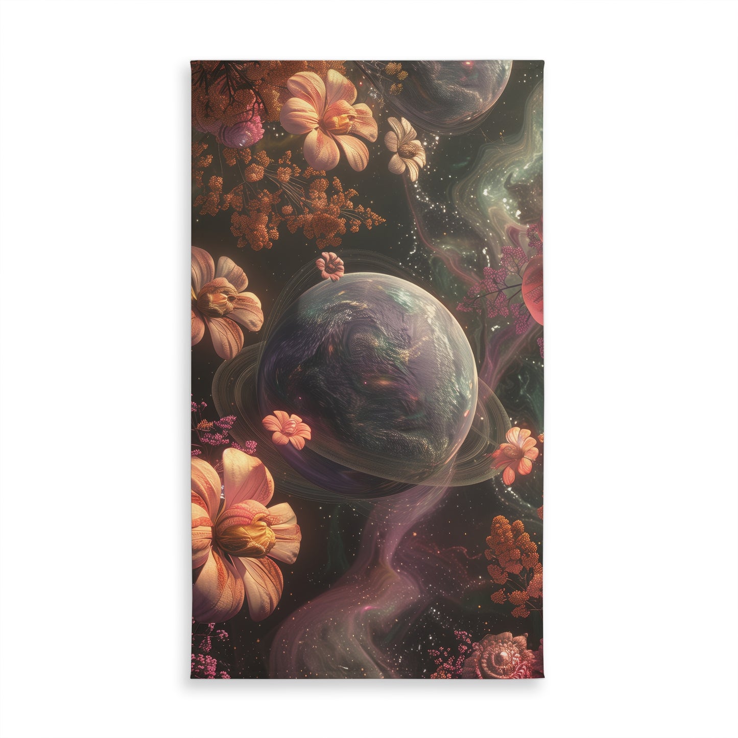 Flower space Pink Indoor Outdoor Tablecloth for Home Decor