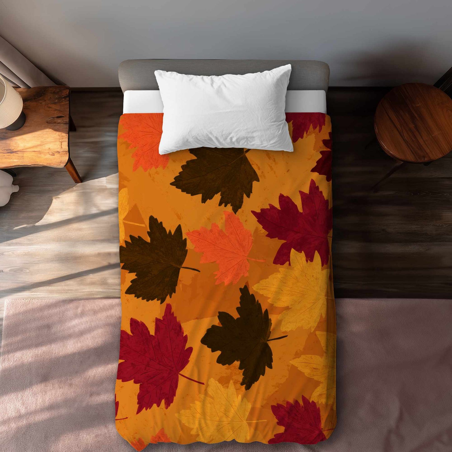 Housse de couette Feuilles d'automne | Linge de lit confortable