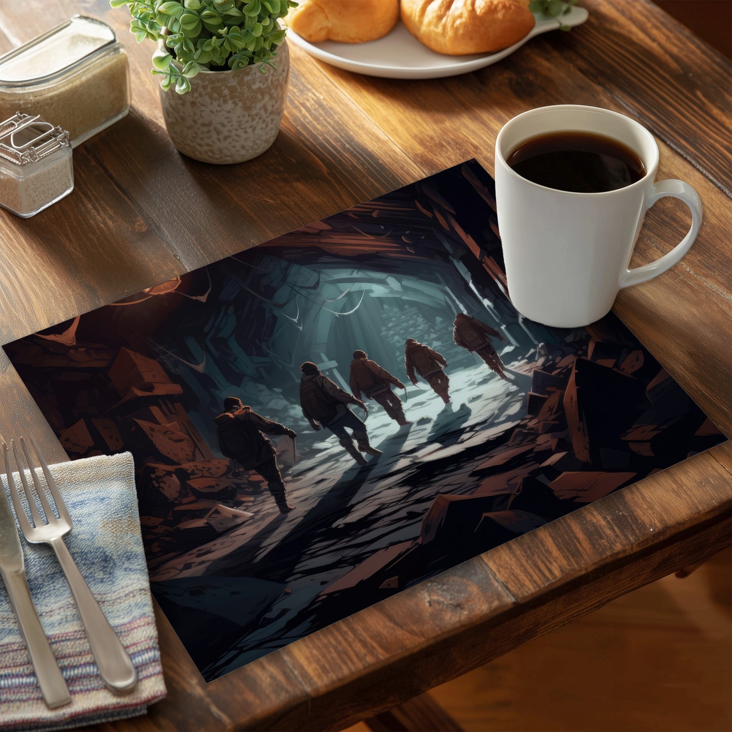 Le set de table en polyester Catacombes | Décoration intérieure élégante