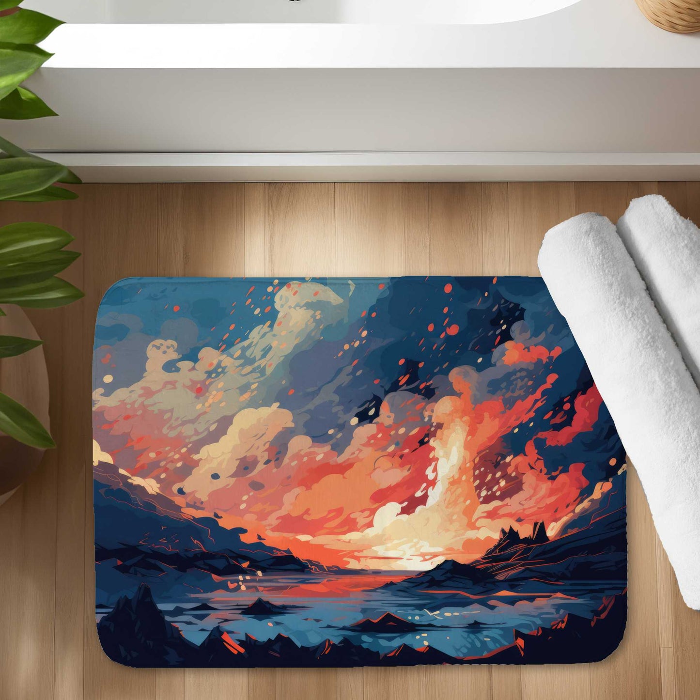 Tapis de bain Magma Does Not Wait | Tapis de décoration élégant pour la maison