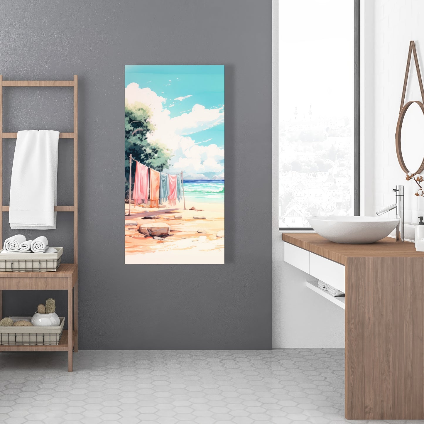 Sunny side Orange Canvas | Bright Home Decor Accent