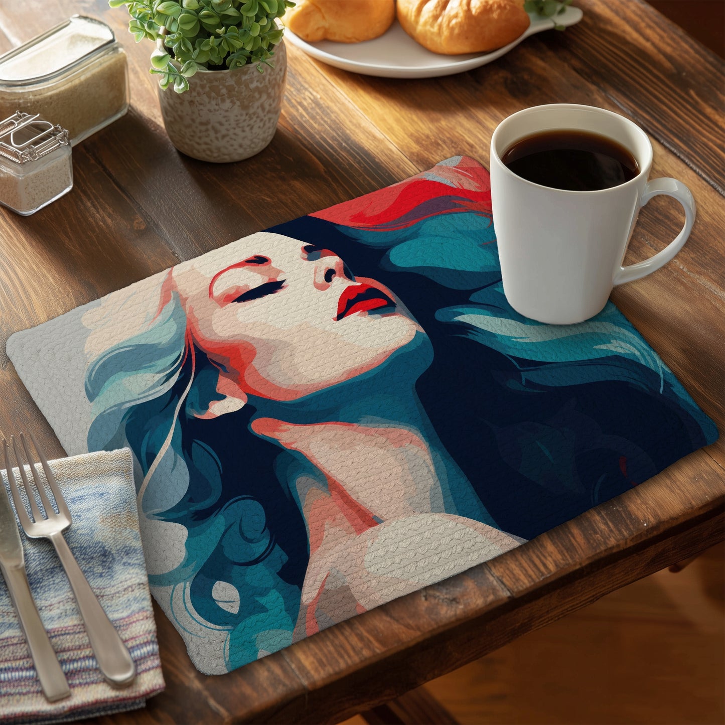 La beauté à l'état pur - Set de table tressé en polyester pour la décoration